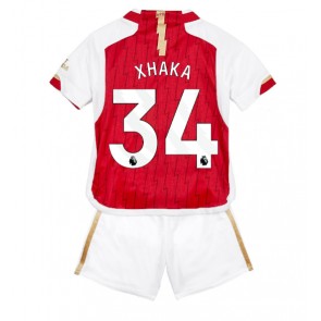 Arsenal Granit Xhaka #34 babykläder Hemmatröja barn 2023-24 Korta ärmar (+ Korta byxor)